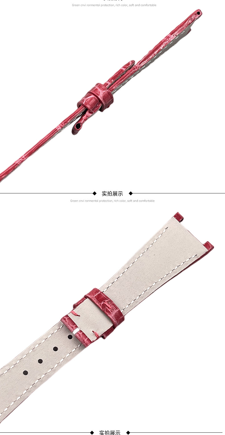 Compatible with BVLGARI∙BVLGARI 103693 series, genuine leather watch strap for women, original style for BVLGARI