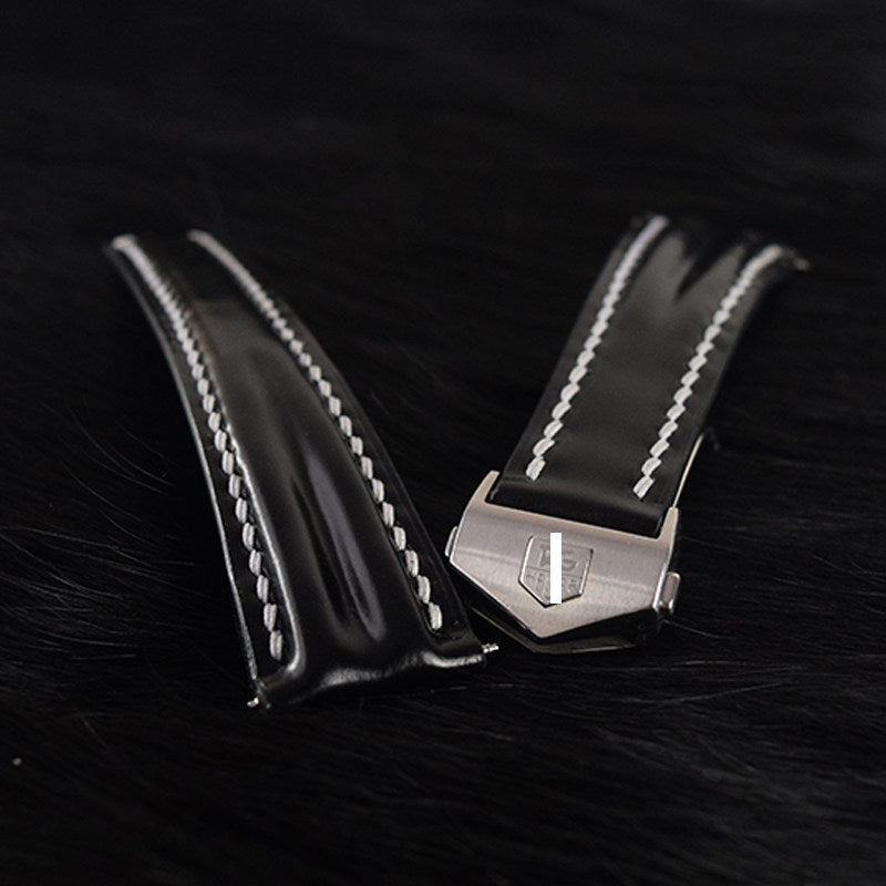 Compatible with TAG Heuer Watches - Handcrafted Custom Leather Strap, Available in Adjustable Lengths, Double-Sided Chromexcel Leather