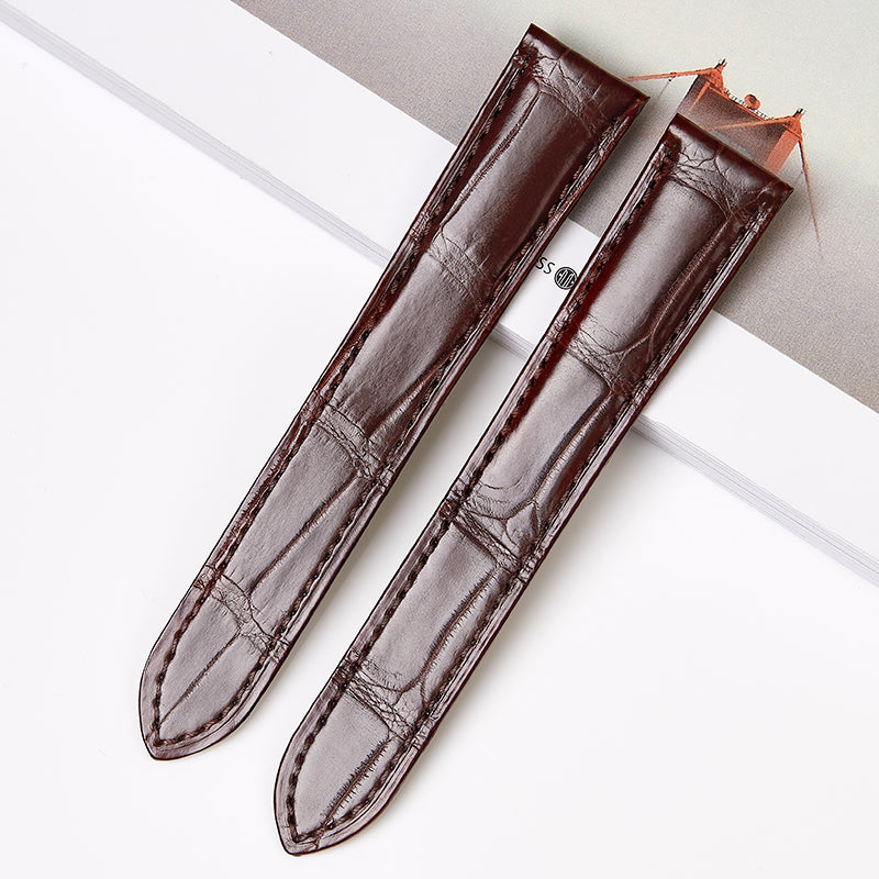 Alligator Leather Watch Strap for Cartier Tank W5200003 W5200013 | Clé WSCL0018 | Ronde Solo W6701004 W6701005 | 16mm 19mm Unisex