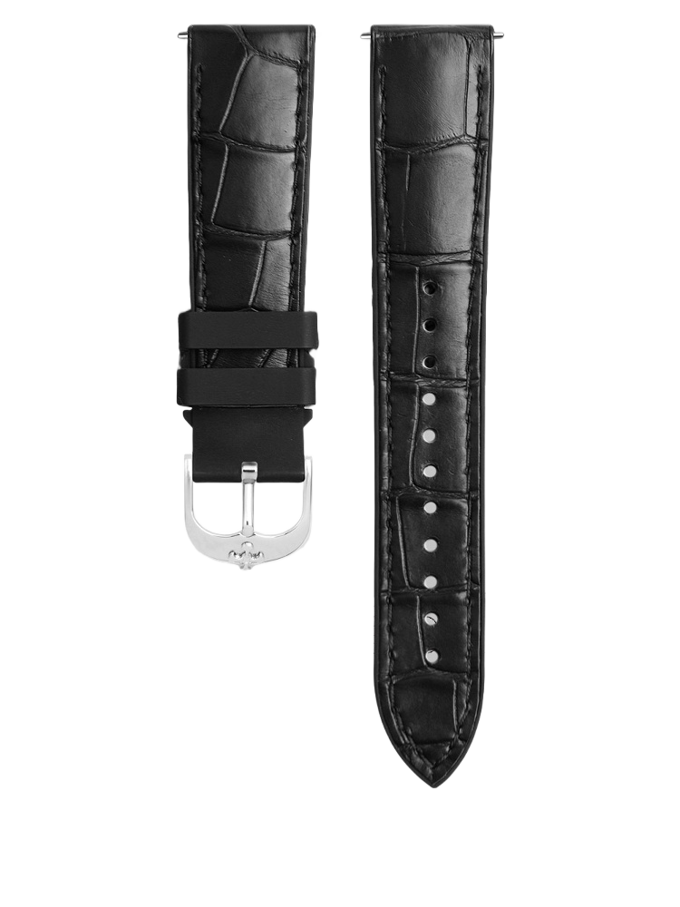 Fits Omega, Tudor, Rolex, IWC Watch Straps – ALLIGATOR Leather with Rubber Insert Watch Strap