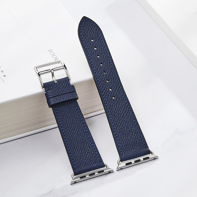 Genuine leather Apple Watch band, official same style, palm print cowhide, for men and women, compatible with iWatch S11/10/9/8/7/6/SE, Ultra 2/3