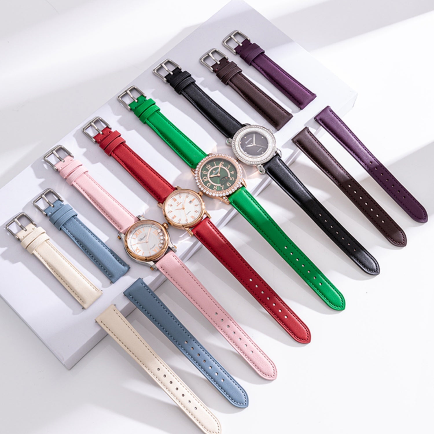Genuine leather watch strap for women, soft and thin cowhide, fits Longines, Tissot, Armani, Huawei, Citizen, CK