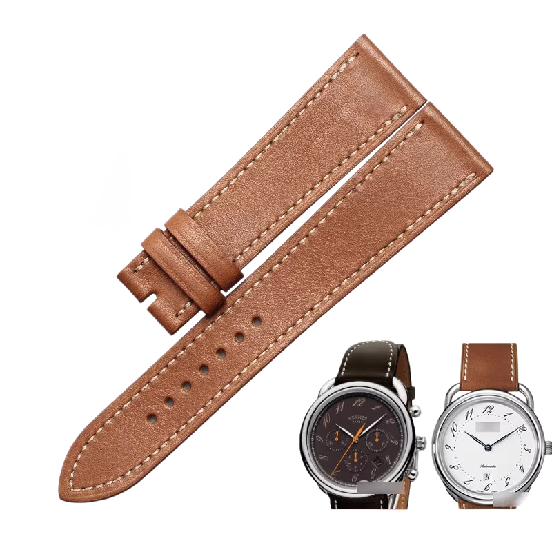 Custom cowhide watch strap for men and women, replacement for Hermès Heure H
