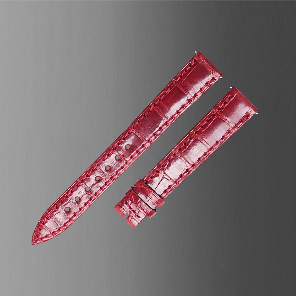 Fits Jaeger-LeCoultre Rendez-Vous Series 29mm watch strap, bamboo pattern ALLIGATOR leather watch strap