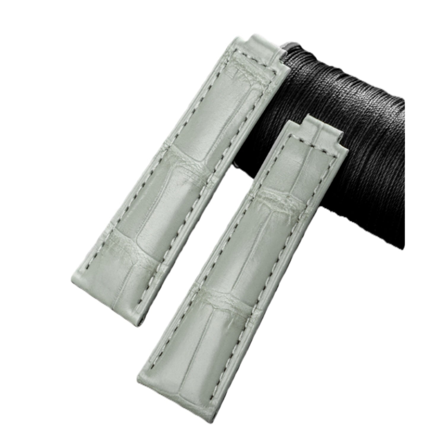 Alligator Leather Watch Strap for Rolex Submariner / Datejust / Oyster Perpetual, Handmade Custom