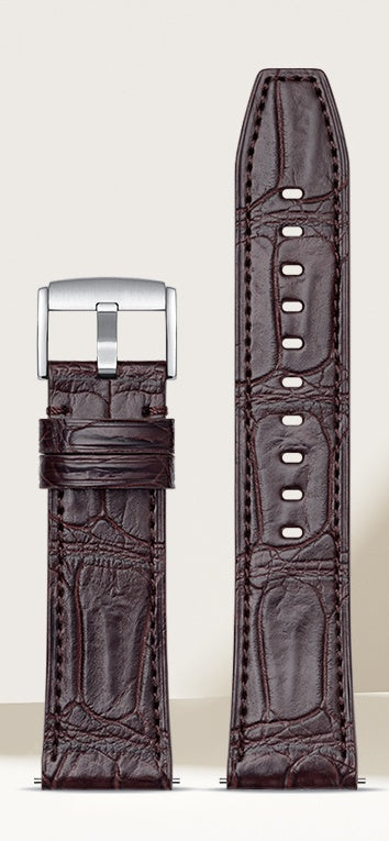 Genuine Alligator Leather Watch Strap for Huawei GT5/GT6/GT4/GT3, Ultimate Design, Watch Buds, 46mm, Fashion Genuine Leather Band