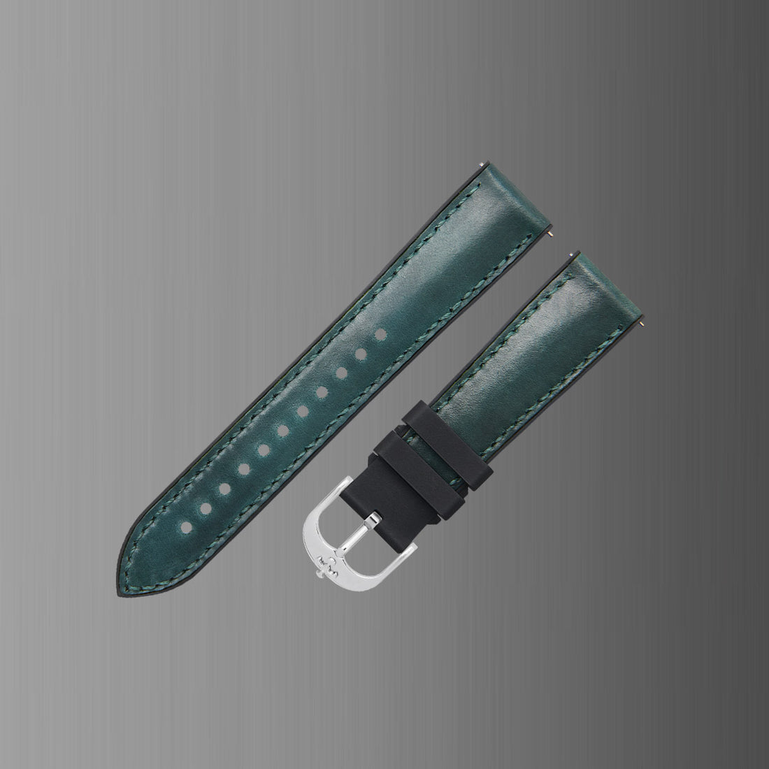 Fits Longines, Rolex, IWC, Omega Watch Straps – Cordovan Leather with Rubber Insert Watch Strap