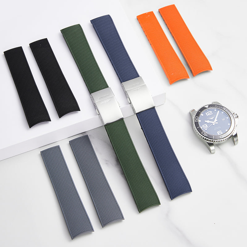 Rubber Watch Strap for Longines HydroConquest, Sport Strap for Men, Fits L3.781 & L3.742
