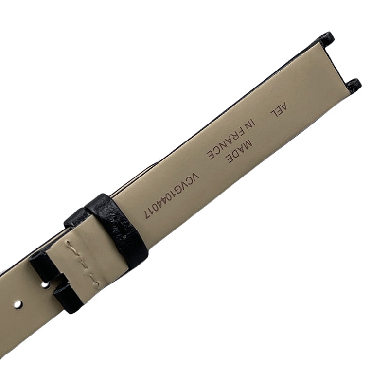 Fits Van Cleef & Arpels Alhambra VCARO8WV00 Leather Watch Strap, Notched Strap for Women