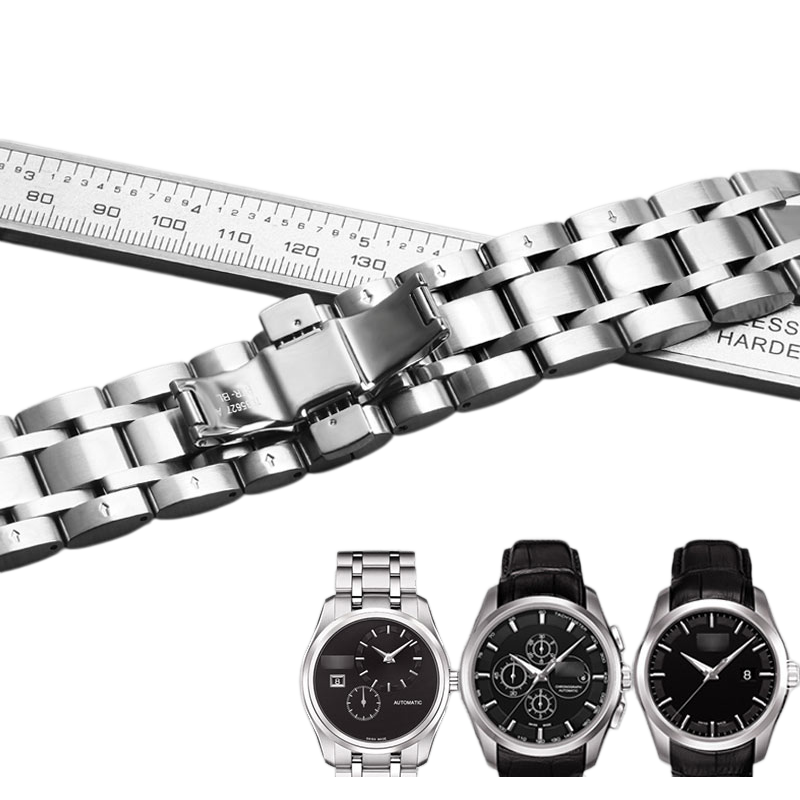 Stainless steel strap compatible with Tissot 1853 Couturier T035627A for men