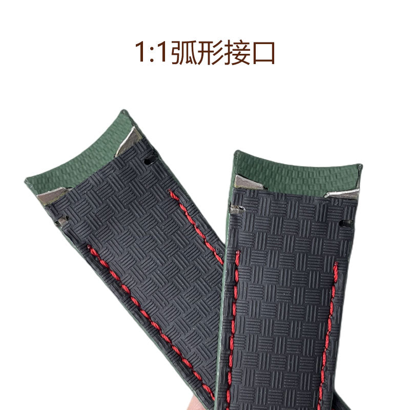 Compatible with Breguet 3810, TYPE XX Fluoroelastomer rubber watch strap