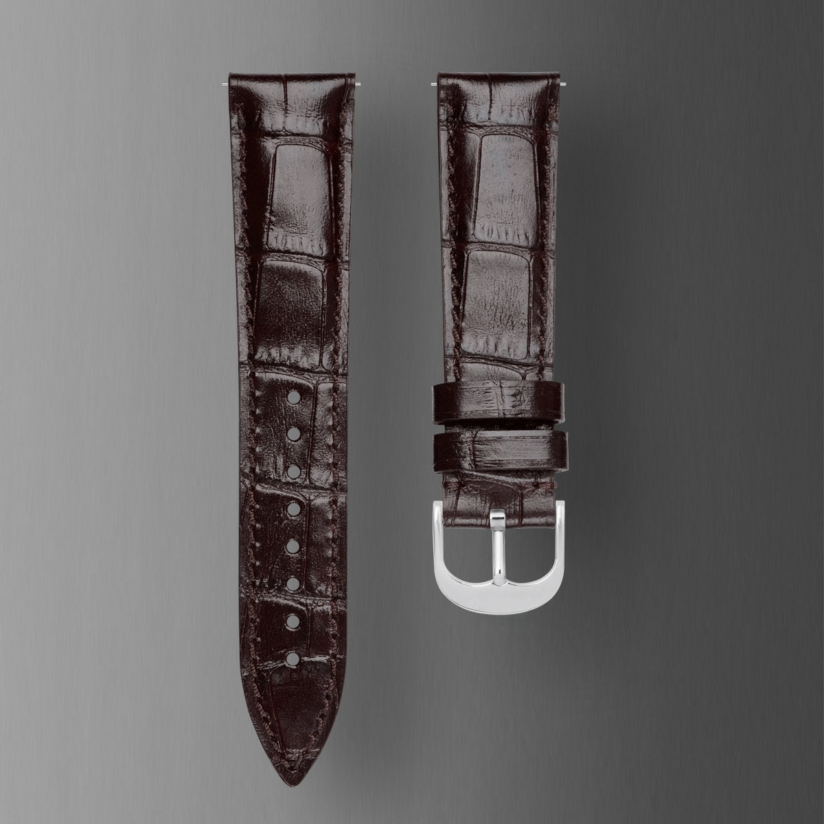 Fits Longines HydroConquest calfskin bamboo-grain watch strap