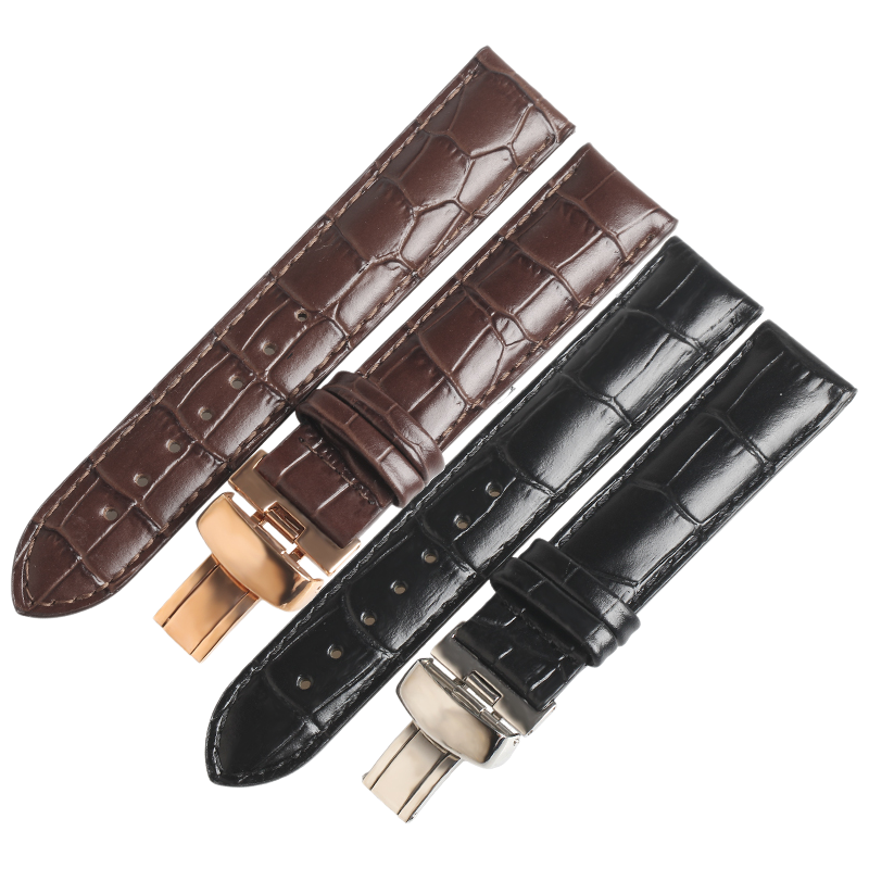 Replacement genuine cowhide leather watch strap, compatible with Tissot T-Classic T063.617 / T063.610