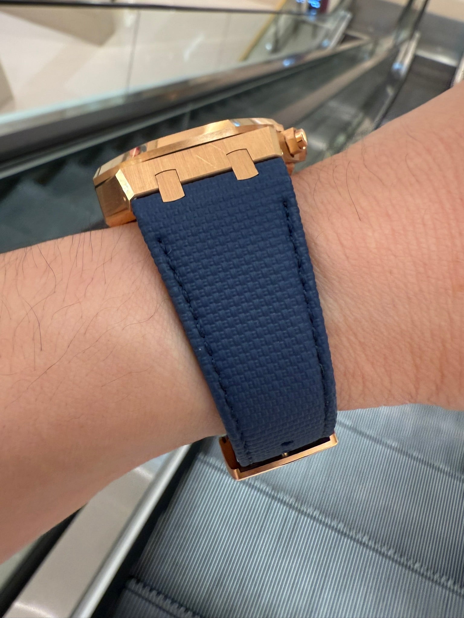 Compatible with Audemars Piguet, Tiffany Color Rubber Watch Strap