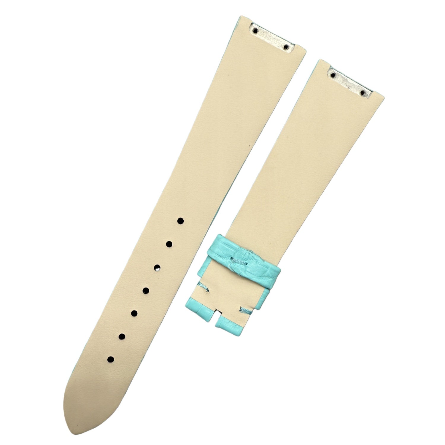 Alligator Leather Watch Strap for BVLGARI LVCEA Series - Women's Tiffany Blue Alligator Leather Watch Strap