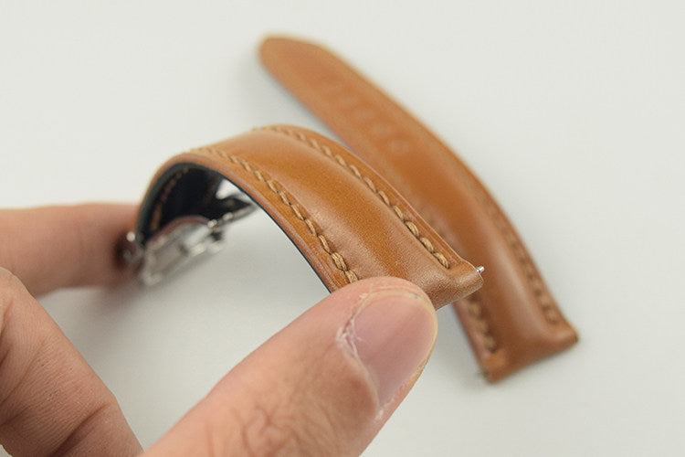 Horween Calfskin Leather Strap for Omega De Ville, Seamaster 300, and Speedmaster