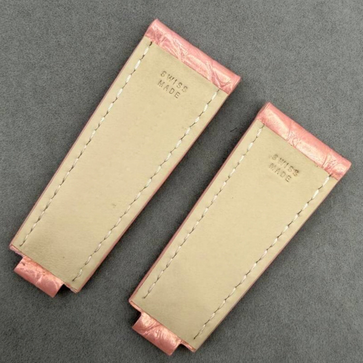 Compatible with Rolex Submariner Pearl Powder Crocodile Leather Watch Strap