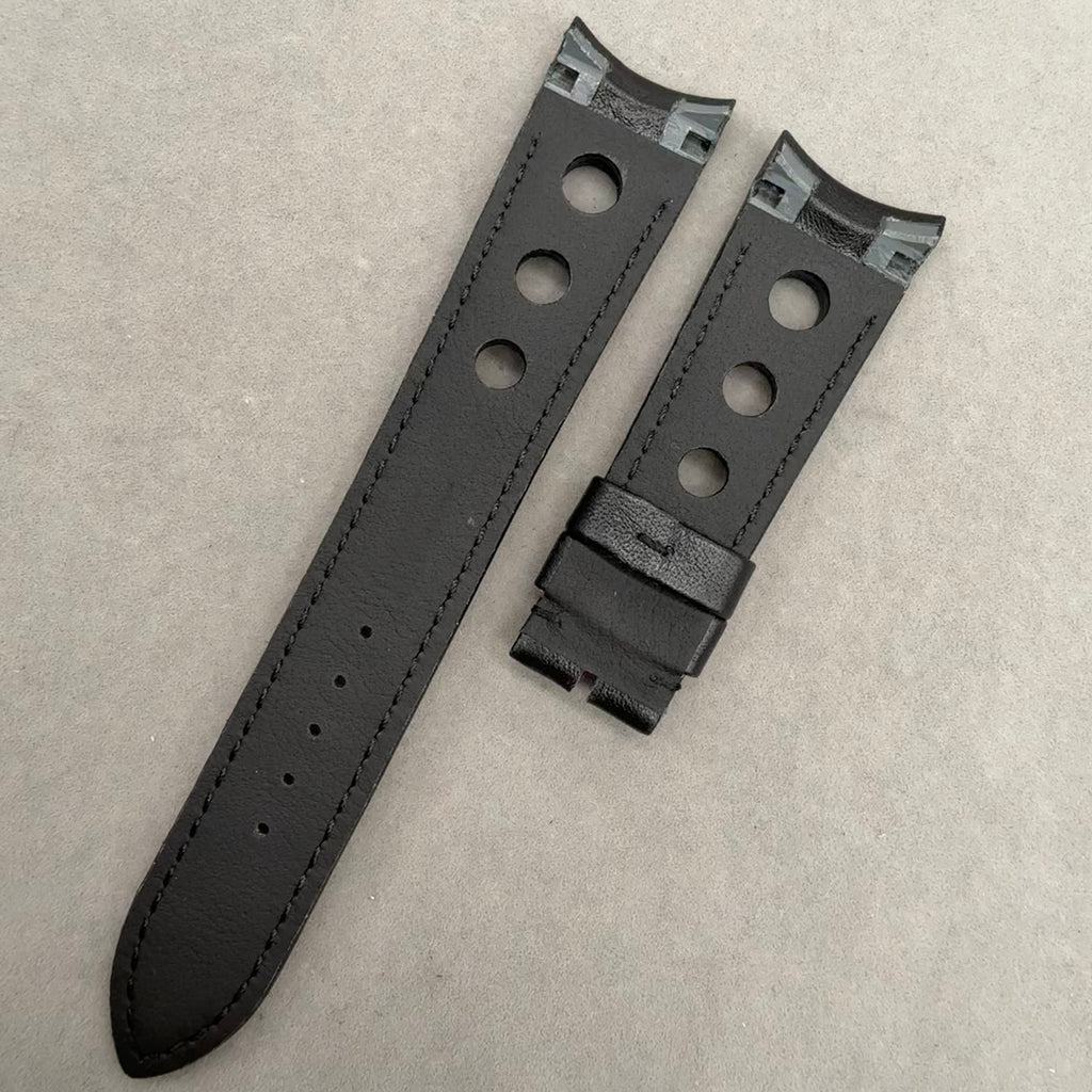 Compatible with Tudor Pelagos M20530N-0007 Tudor Strap Calf Leather Curved End Strap