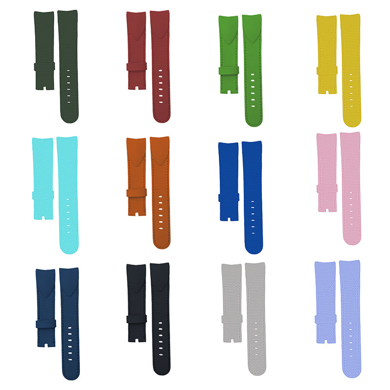 Fits Corum Admiral's Cup Rubber Watch Strap • Special Fluoro Rubber End Pieces / Interface