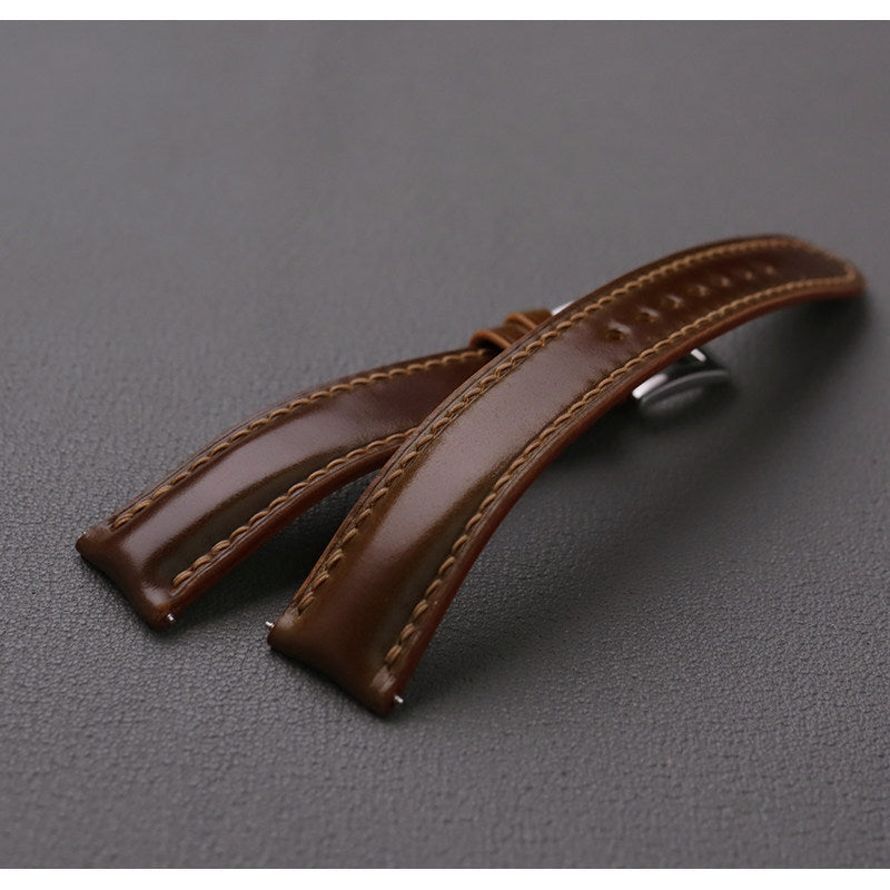 New Year Premium Horsehide Leather Watch Strap - Amber Color, Multi-Color Optional, Compatible with Omega Seamaster, Longines, Piaget & Jaeger-LeCoultre