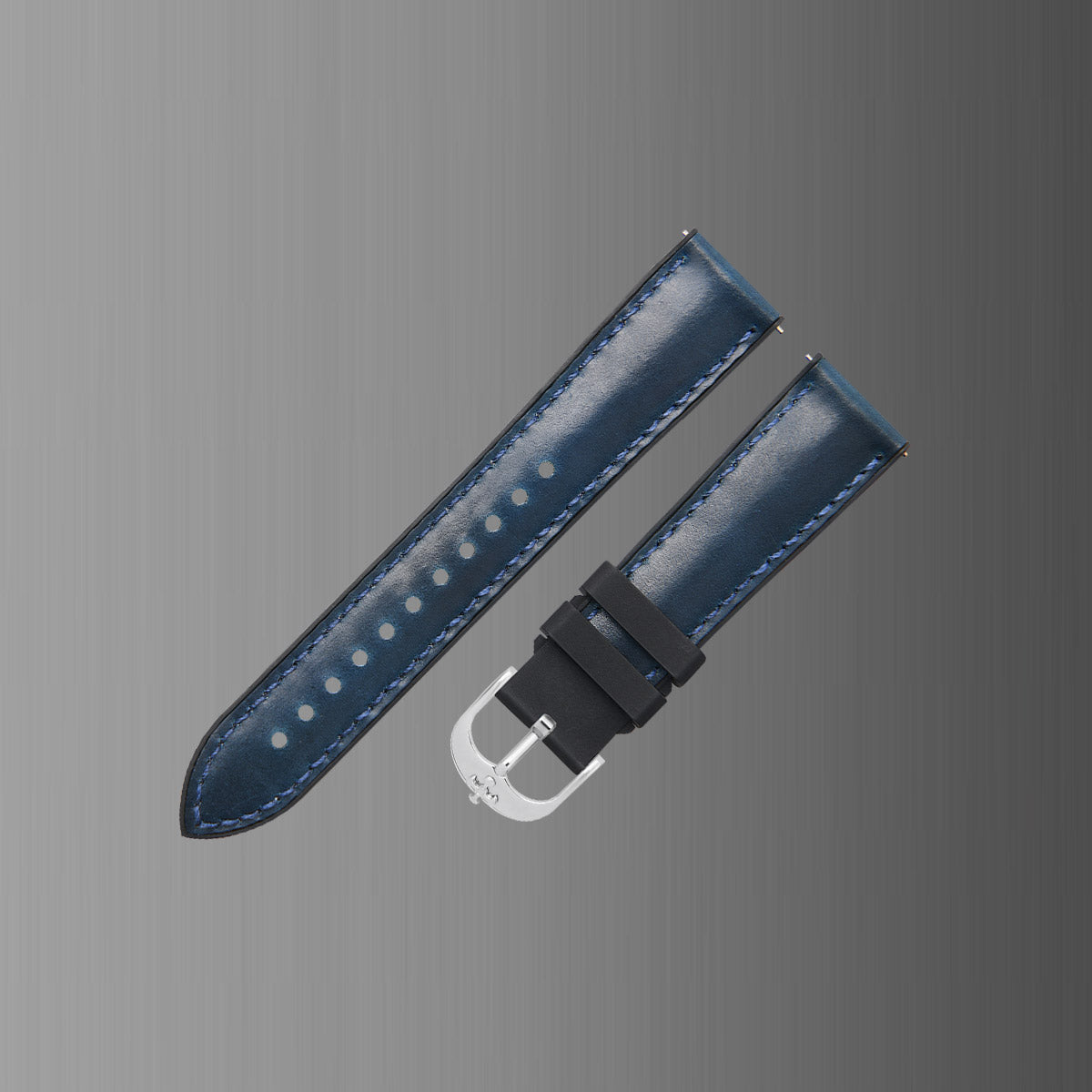 Fits Longines, Rolex, IWC, Omega Watch Straps – Cordovan Leather with Rubber Insert Watch Strap