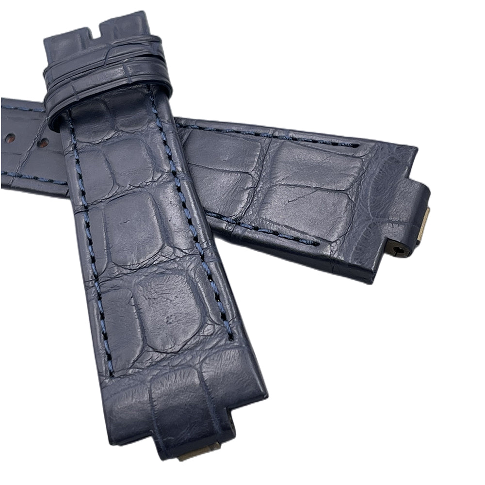 Fits Ulysse Nardin Marine 263 Alligator Leather Strap, Raised End, Men's