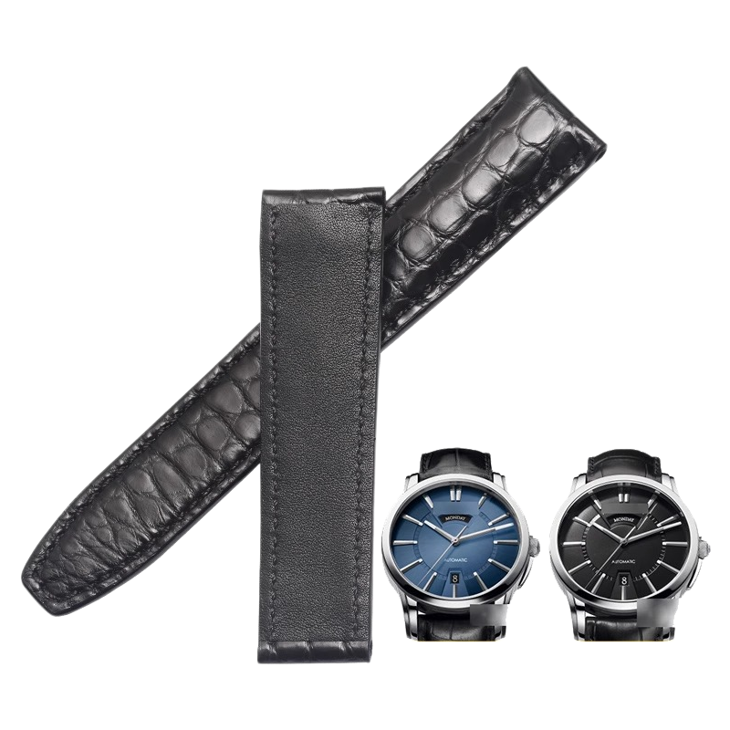 American alligator watch strap, fits Maurice Lacroix Pontos PT6158 PT6098 men's watch, genuine leather 20MM