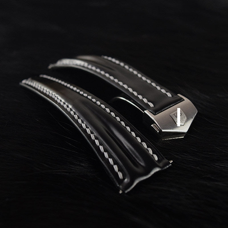 Compatible with TAG Heuer Watches - Handcrafted Custom Leather Strap, Available in Adjustable Lengths, Double-Sided Chromexcel Leather