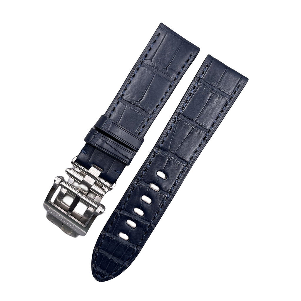 Fits Montblanc Timewalker, Star, Heritage 22mm Alligator & Leather Watch Strap
