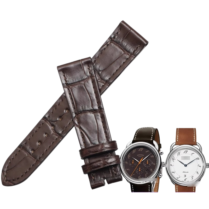 American alligator watch strap, replacement for Hermès TGM series