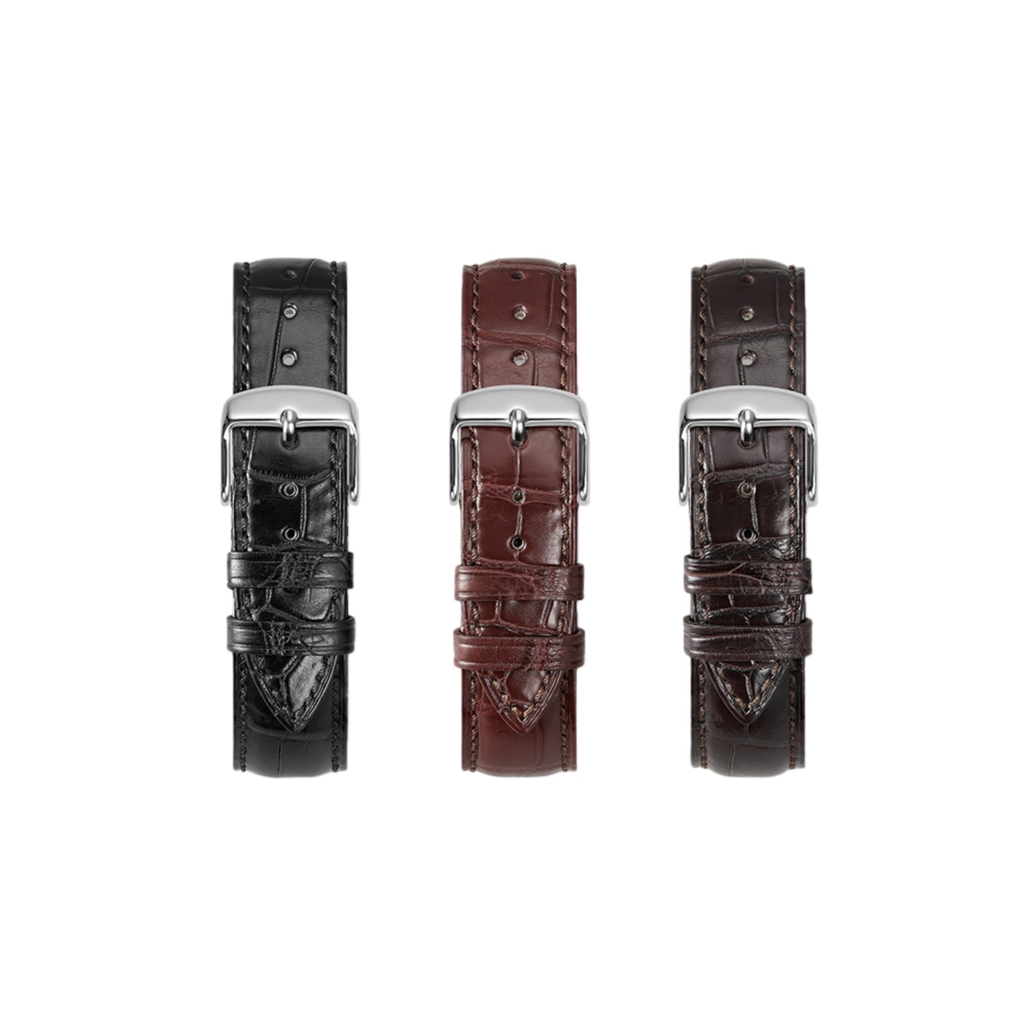 Double Sided Genuine Alligator Leather Watch Band, Unisex Replacement Strap for Vacheron Constantin, Longines, Rolex, Omega, Piaget