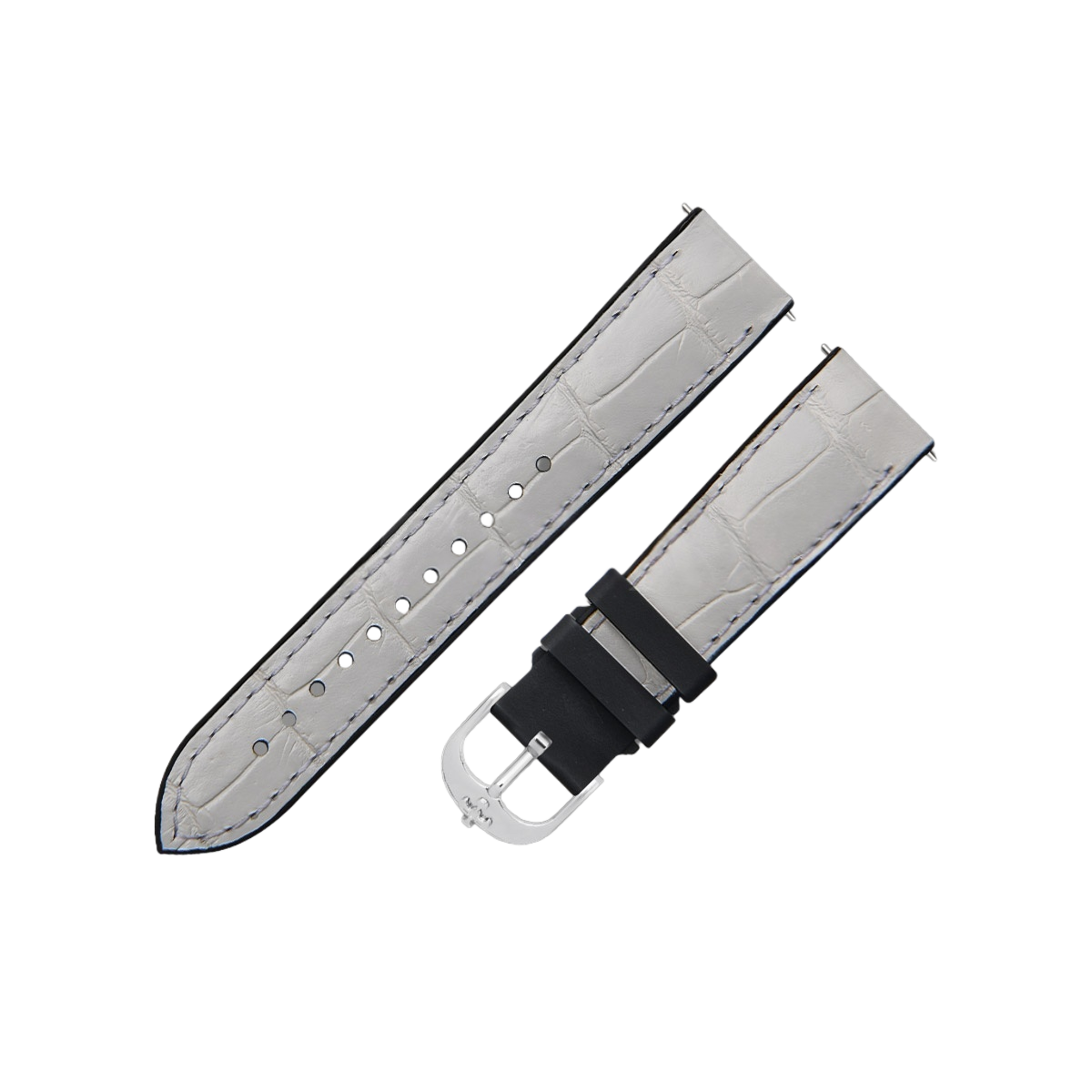 Fits Omega, Tudor, Rolex, IWC Watch Straps – ALLIGATOR Leather with Rubber Insert Watch Strap
