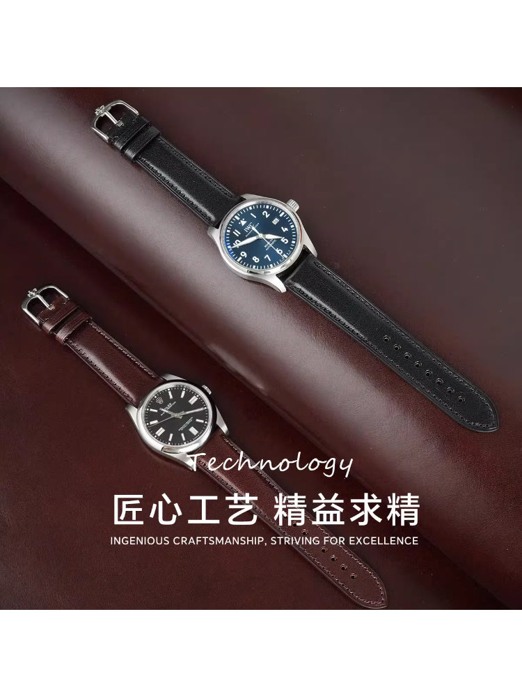 Fits Omega, Mido, Tissot, Longines, DW calfskin watch strap