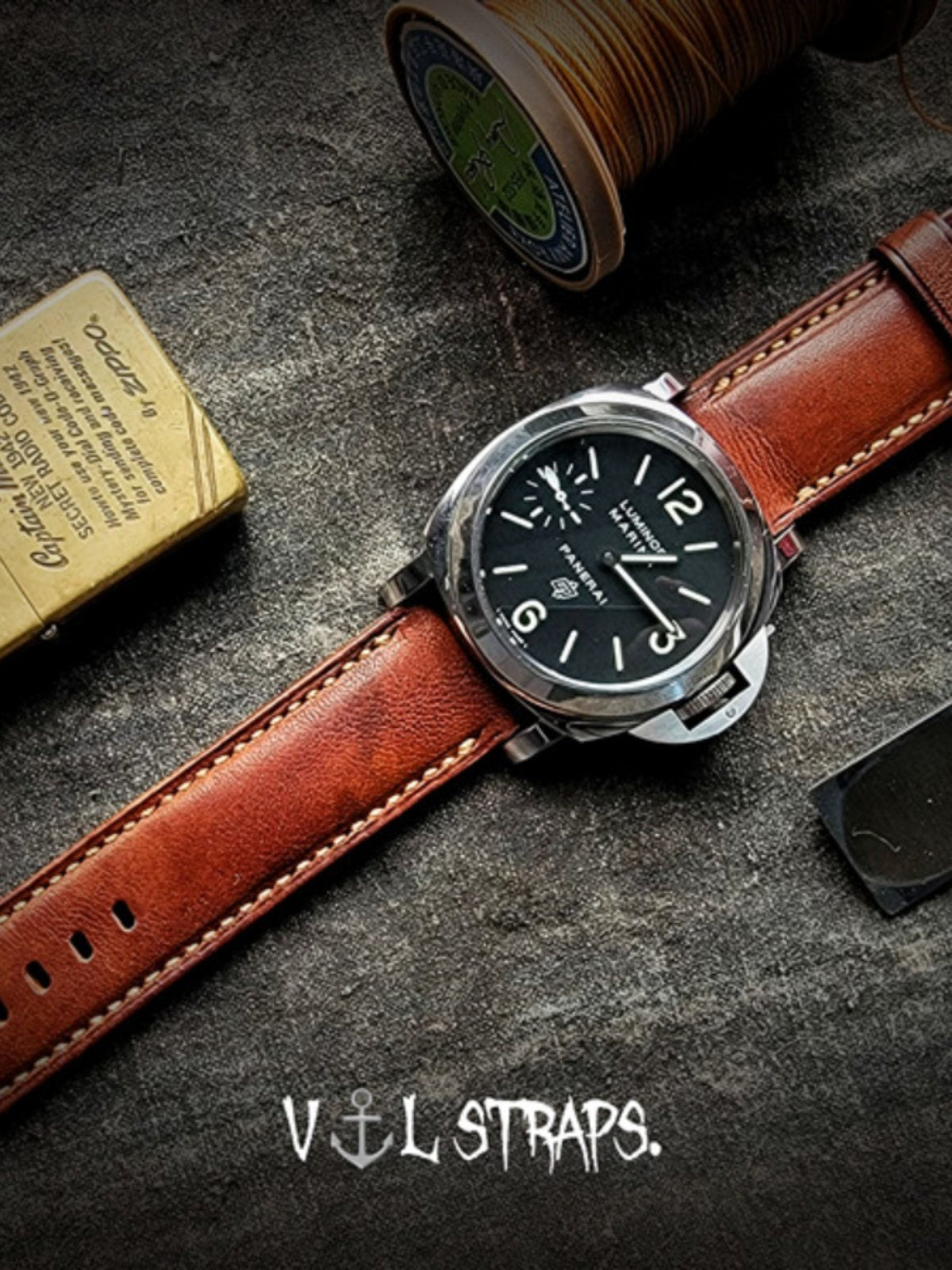 Handmade Custom Italian Vintage Thickened Soft American Original Leather Watch Strap