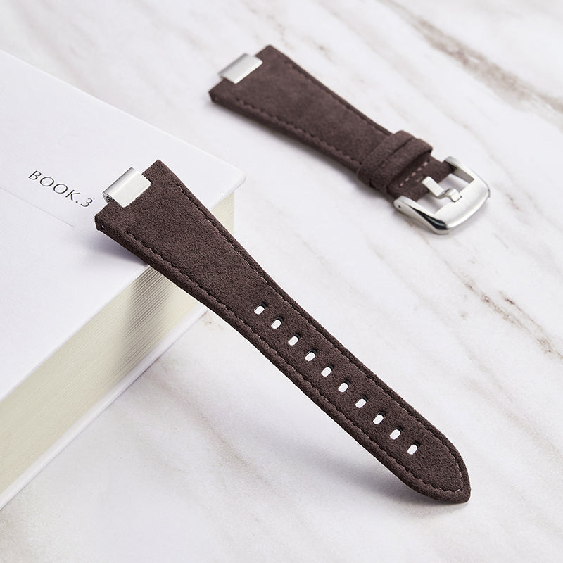 Genuine Leather Watch Strap for Tissot PRX T137, Quick Release, Suede, Concave Interface, For Men