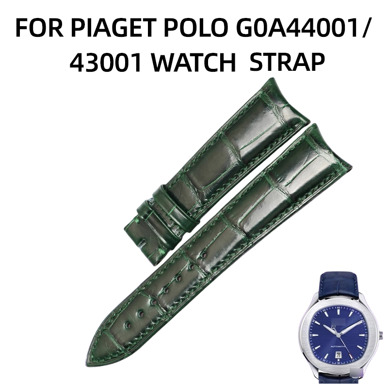 Genuine ALLIGATOR watch strap, replacement for Piaget POLO G0A44001 G0A43001
