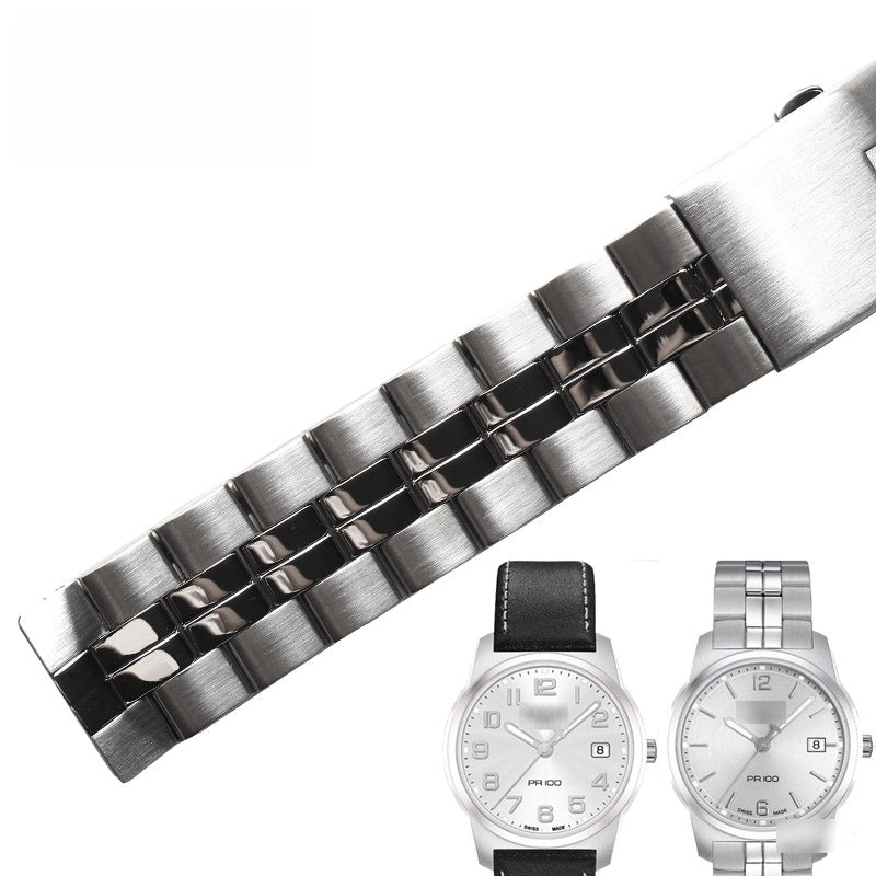 Stainless steel watch bracelet for men and women, compatible with Tissot PR100 T049 T049407A220
