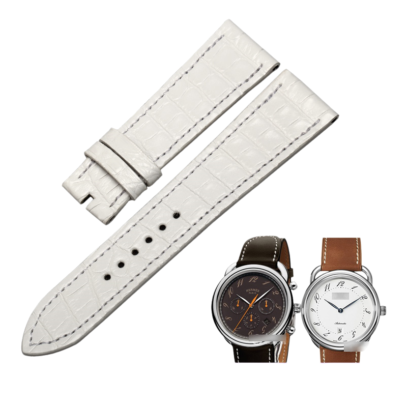 American alligator watch strap, replacement for Hermès TGM series