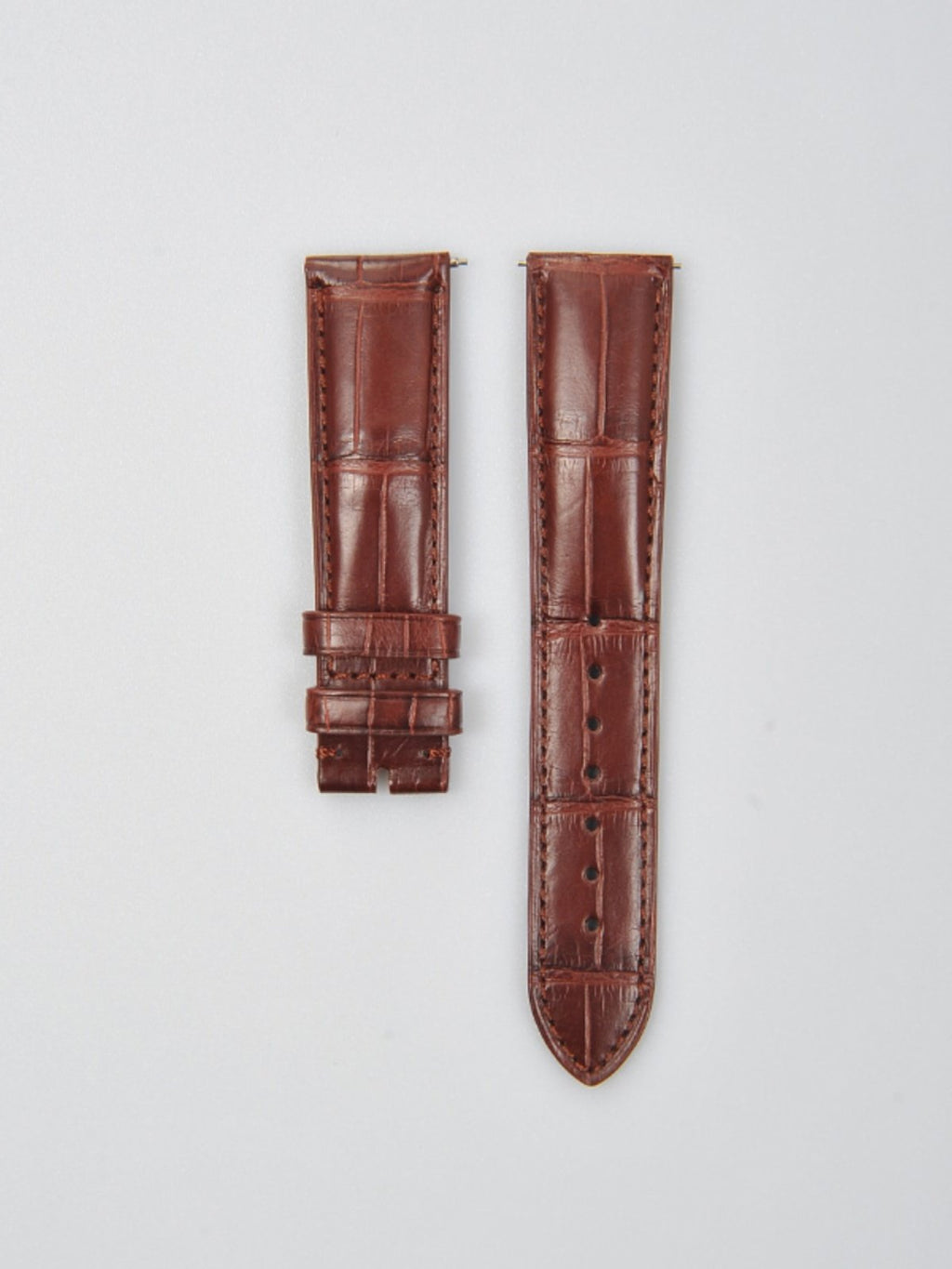 Double-Sided New Nile Crocodile Leather Watch Strap for Men, Compatible with Jaeger-LeCoultre, Omega and Mido Mechanical Watches