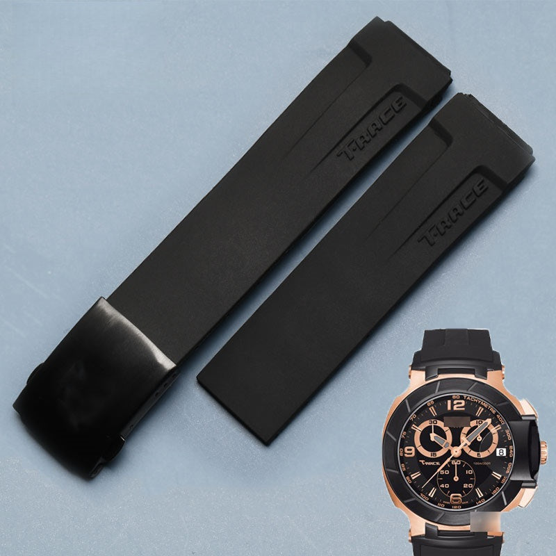 Replacement rubber watch strap for Tissot T048 T048.417A T-Race Motorcycle Racing