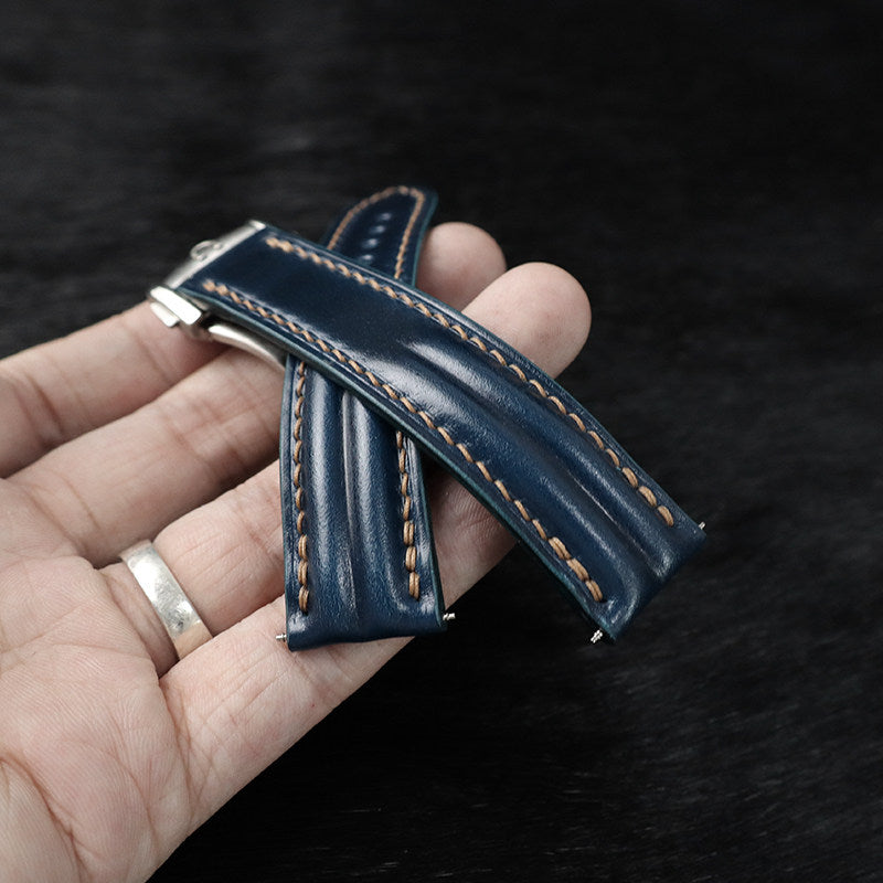Horween Calfskin Leather Strap for Omega De Ville, Seamaster 300, and Speedmaster