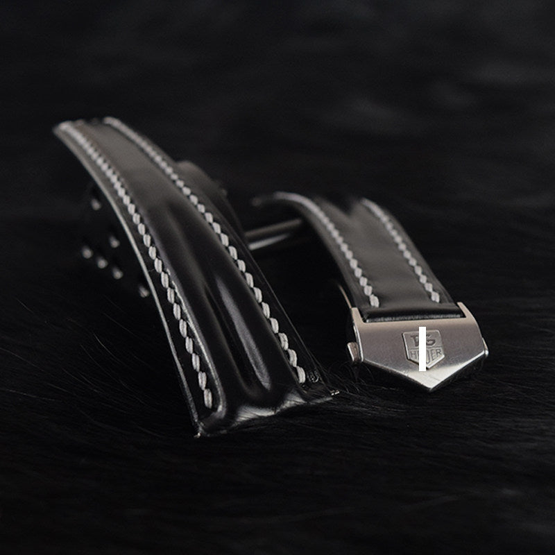 Compatible with TAG Heuer Watches - Handcrafted Custom Leather Strap, Available in Adjustable Lengths, Double-Sided Chromexcel Leather