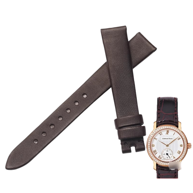 Alligator watch strap, replacement for Audemars Piguet Contemporary 77209 77239, curved end, thin style