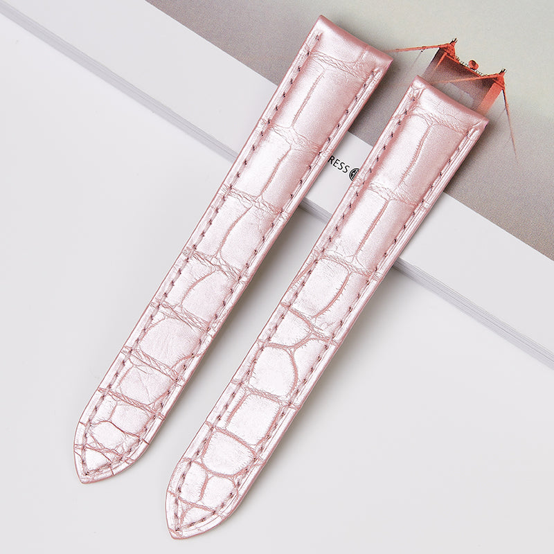 Alligator Leather Watch Strap for Cartier Tank W5200003 W5200013 | Clé WSCL0018 | Ronde Solo W6701004 W6701005 | 16mm 19mm Unisex