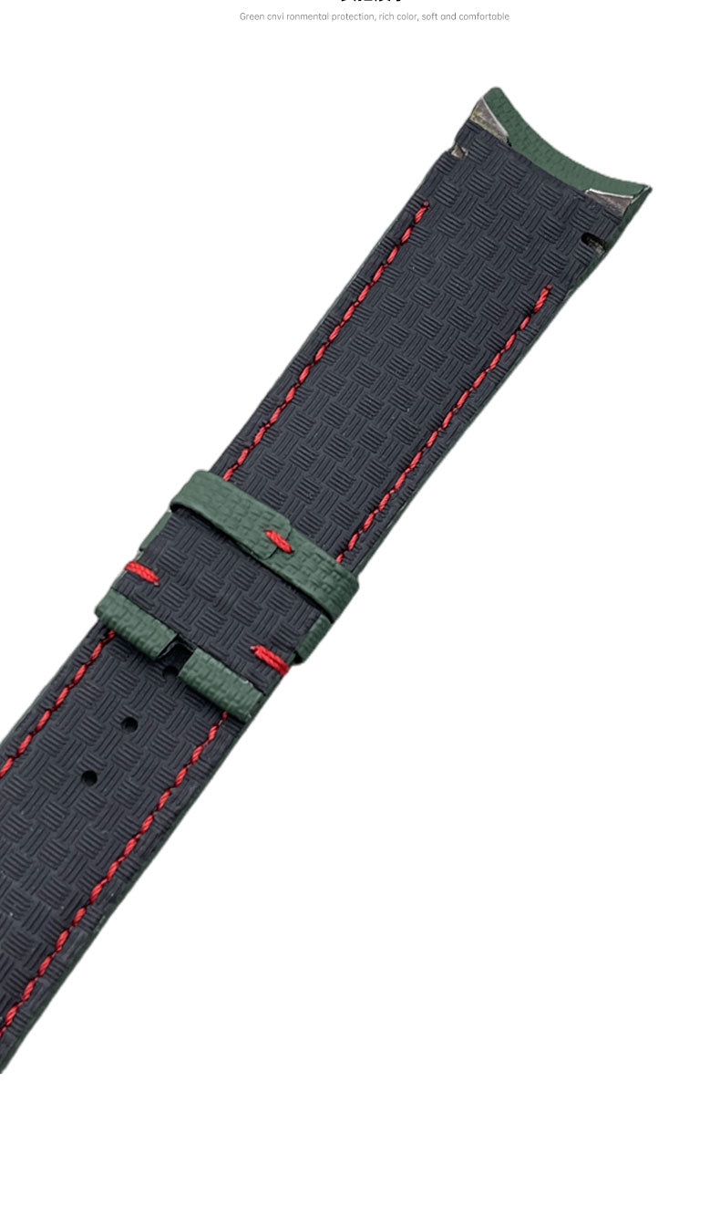 Compatible with Breguet 3810, TYPE XX Fluoroelastomer rubber watch strap