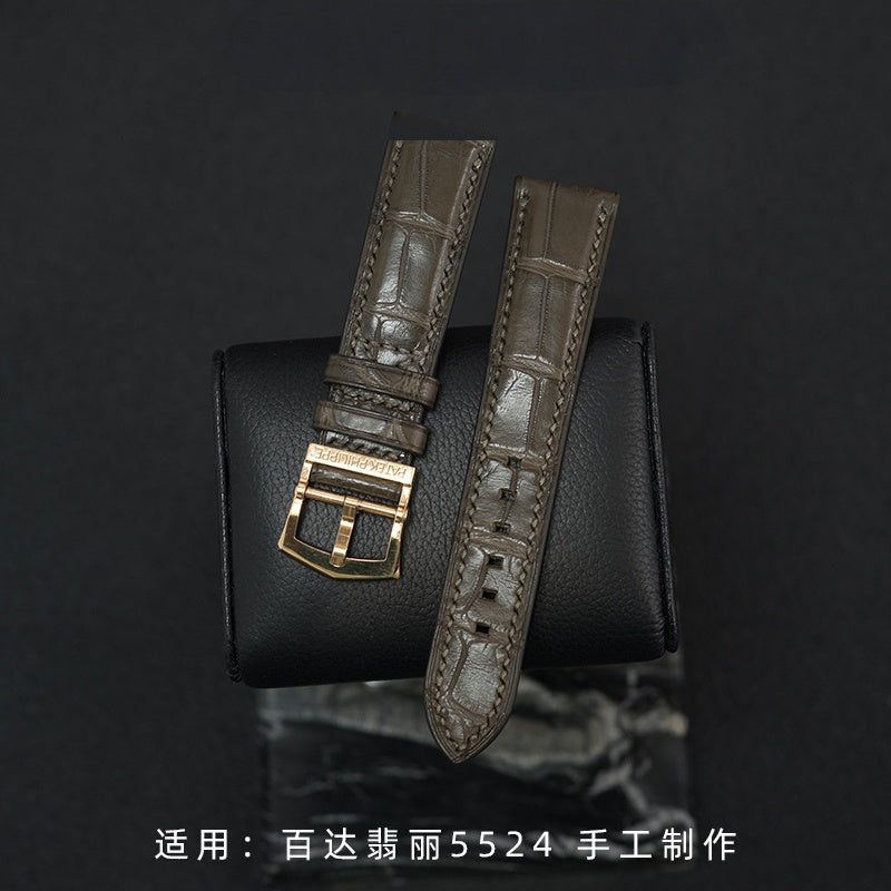 Fits Patek Philippe 5524 watch strap ALLIGATOR strap