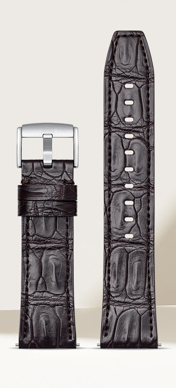 Genuine Alligator Leather Watch Strap for Huawei GT5/GT6/GT4/GT3, Ultimate Design, Watch Buds, 46mm, Fashion Genuine Leather Band