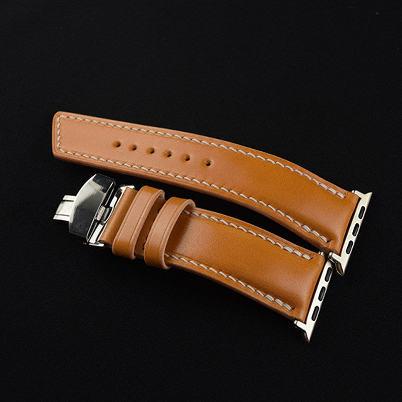 Handcrafted Horsehide Watch Strap - Universal for Apple Watch & Huawei Smart Watches, Multi-Color Options