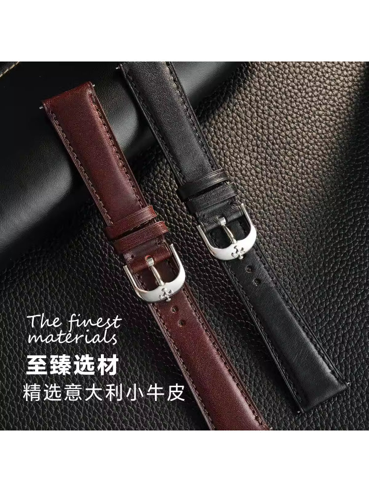 Fits Omega, Mido, Tissot, Longines, DW calfskin watch strap