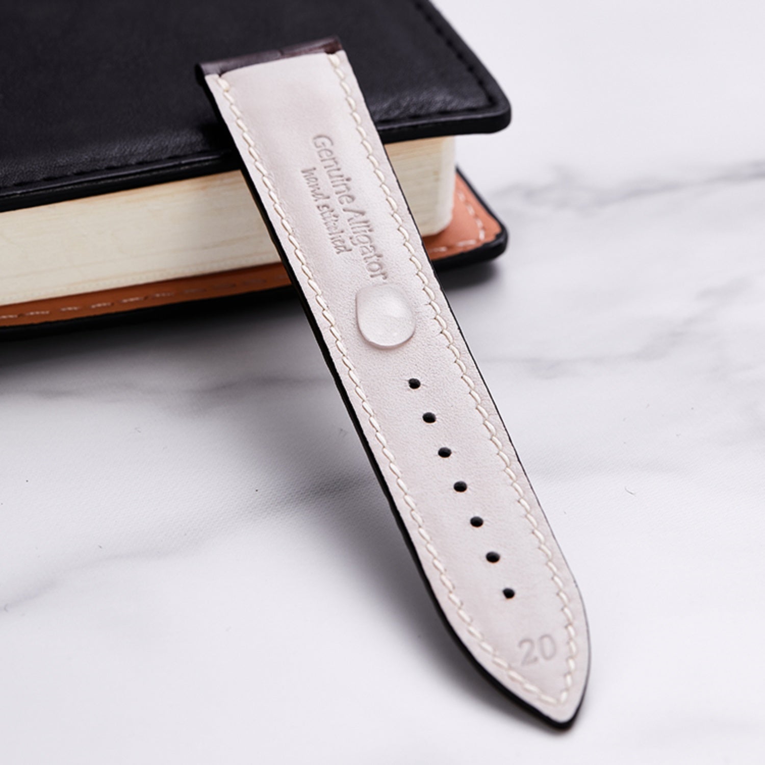 Alligator Leather Watch Strap for Men, Fits Vacheron Constantin, Jaeger-LeCoultre, IWC, Piaget, A. Lange & Söhne, Blancpain